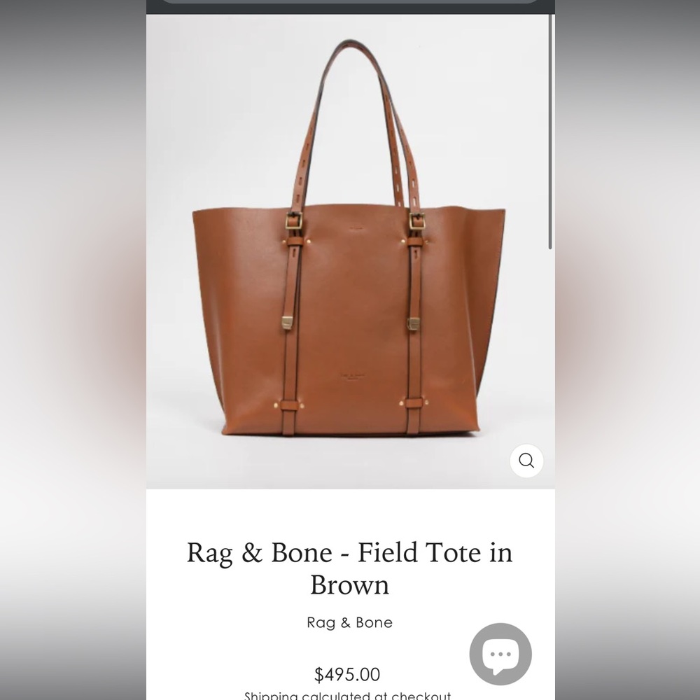 Rag & Bone NWT brown field tote